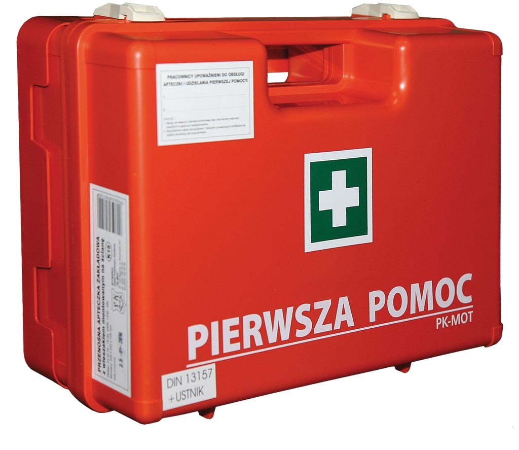 Prenosná firemná lekárnička K15 vešiak DIN13157+